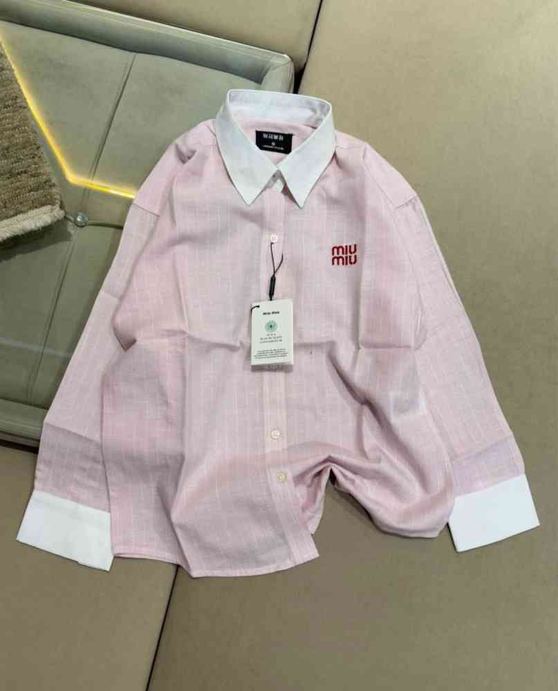 Miu Miu Pink Premium Quality Women Shirt-thumb-1