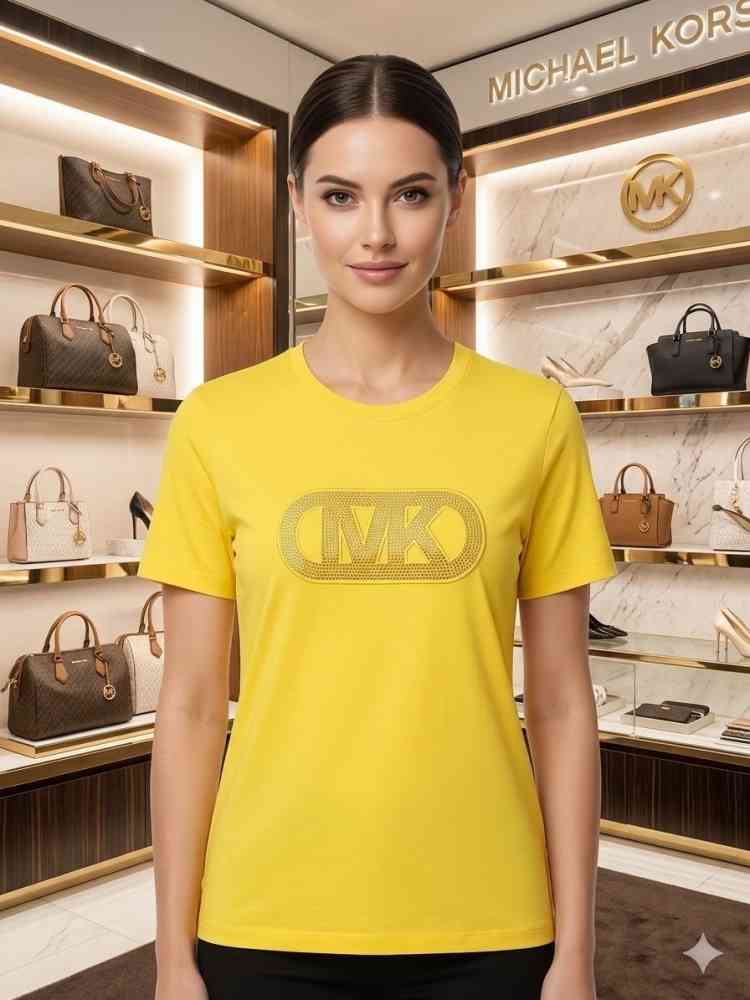 Michael Kors Yellow Premium Quality Women T-shirt-thumb-0