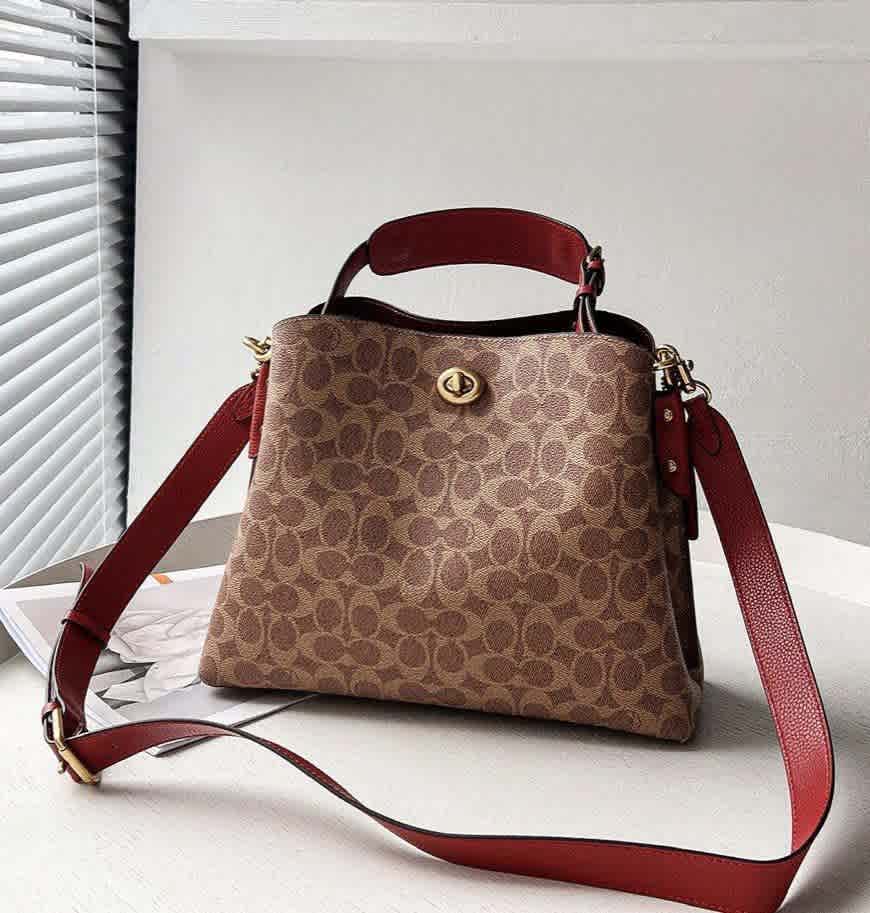 Coach Brown Willow Bucket Bag-thumb-0