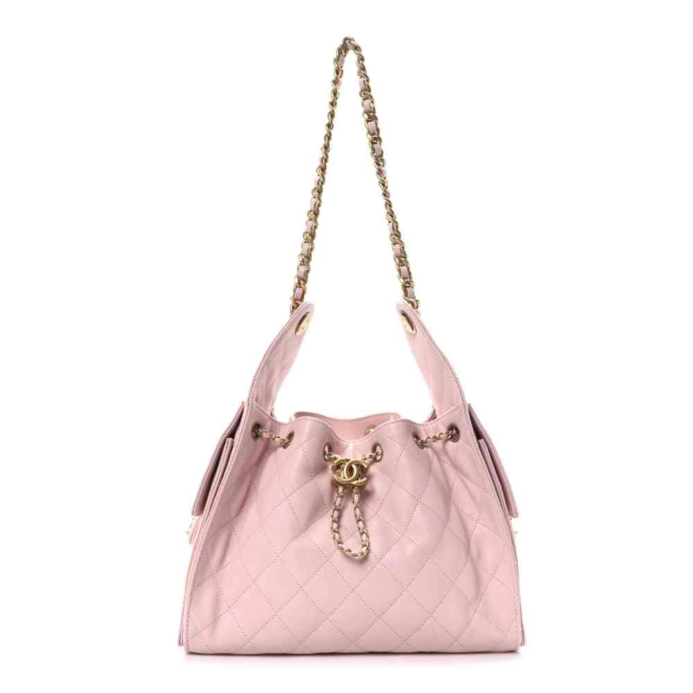Pink Chanel Maxi White Mini Shoulder Bag