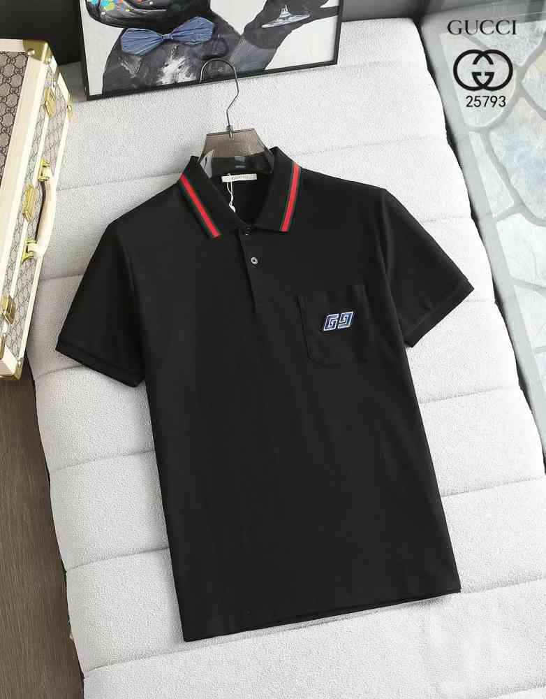 Gucci Black Premium Quality Polo T-shirt-thumb-4