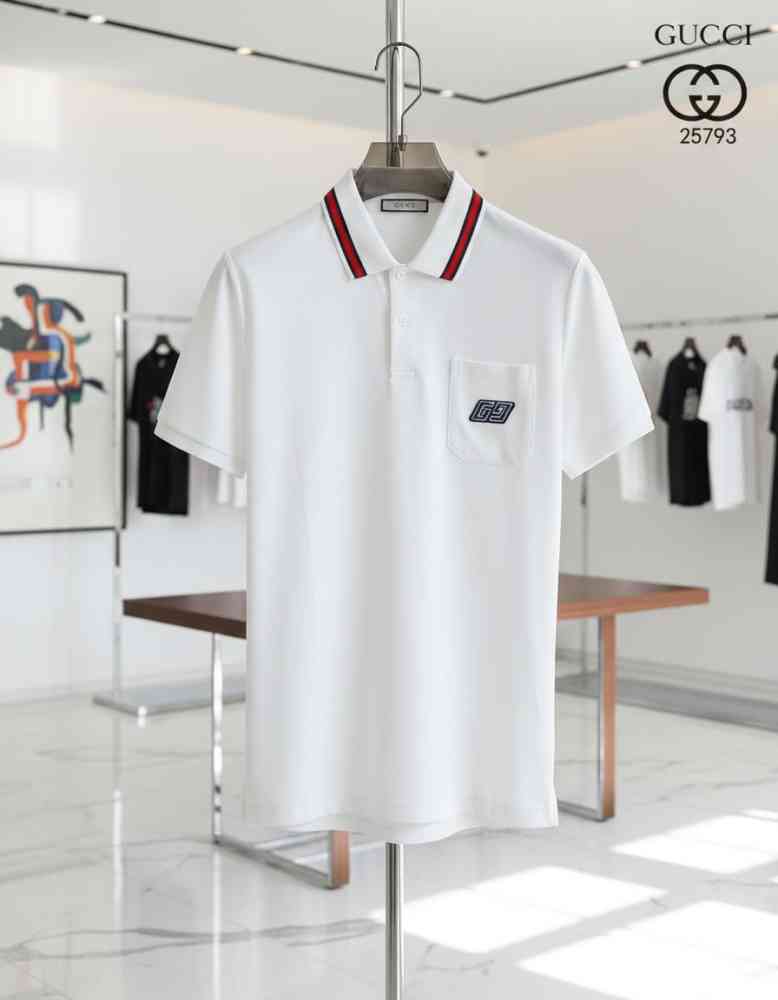 Gucci White Premium Quality Polo T-shirt-thumb-2