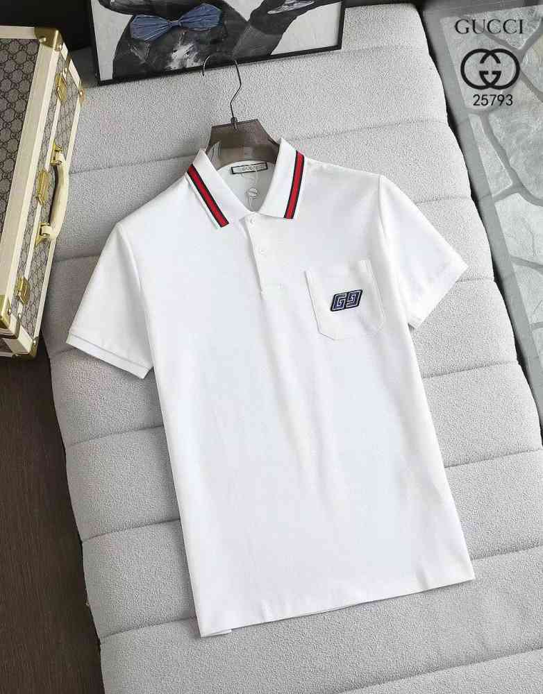Gucci White Premium Quality Polo T-shirt-thumb-4