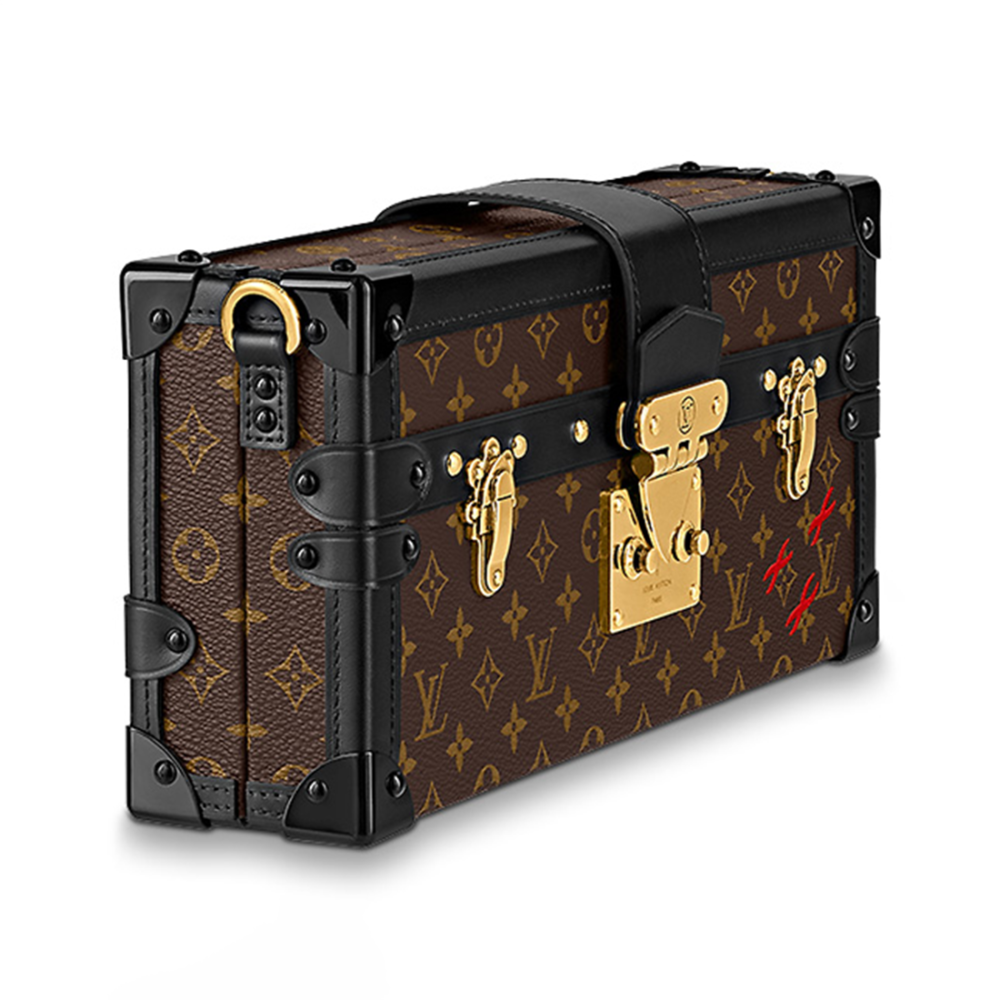 Louis Vuitton Petite Malle East West Brown HandBag-thumb-1