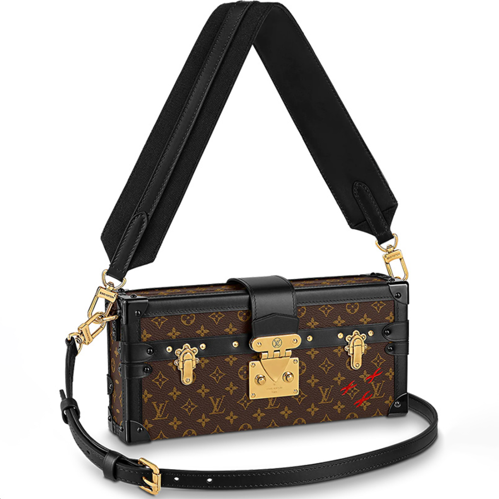 Louis Vuitton Petite Malle East West Brown HandBag-thumb-0