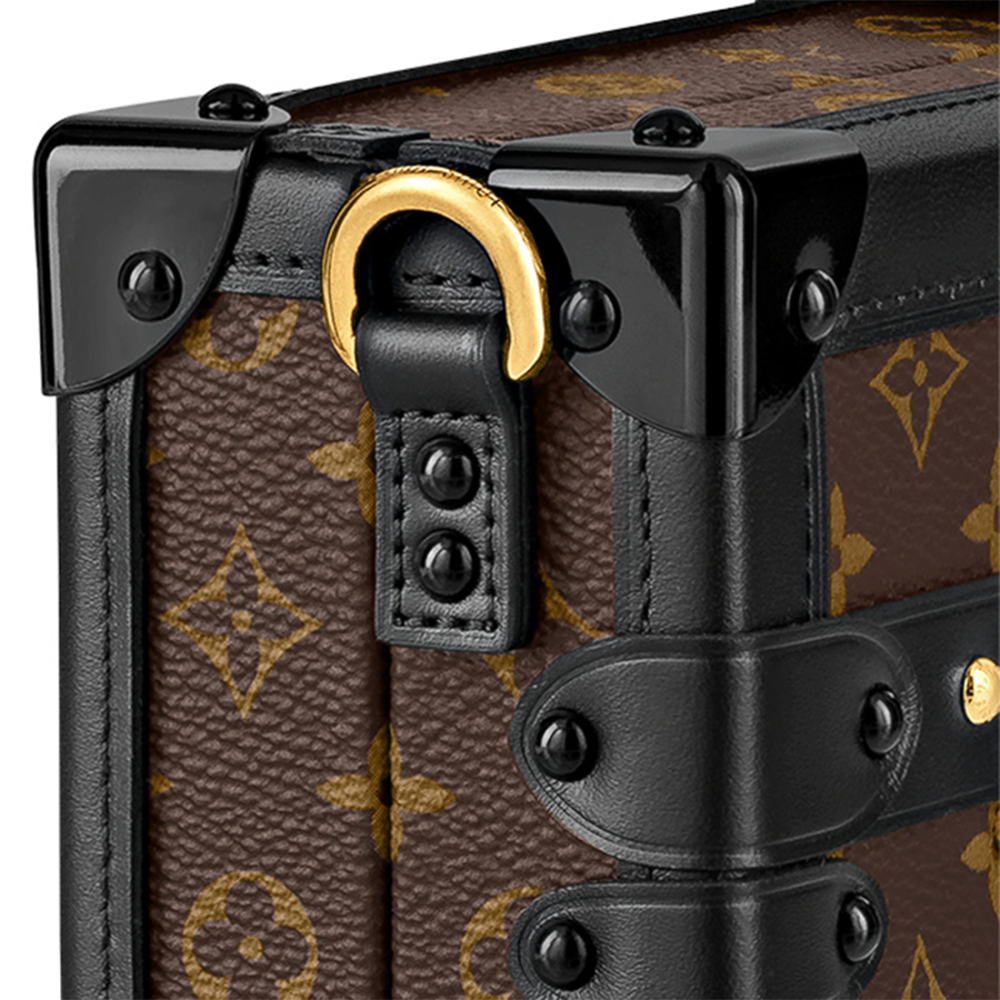 Louis Vuitton Petite Malle East West Brown HandBag-thumb-3