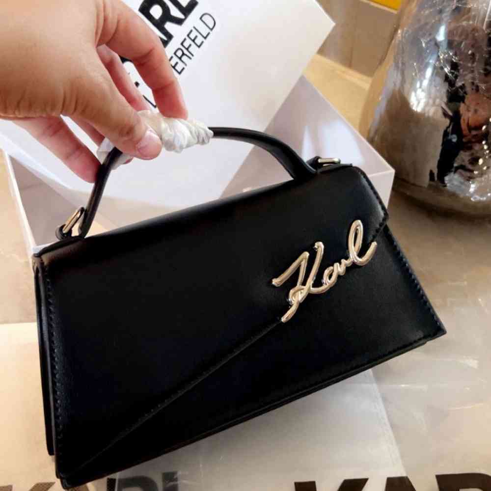 Karl Lagerfeld K Signature Black Crossbody Bag-thumb-0