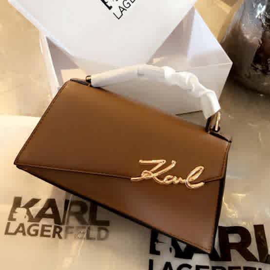 Karl Lagerfeld K Signature Brown Crossbody Bag-thumb-0