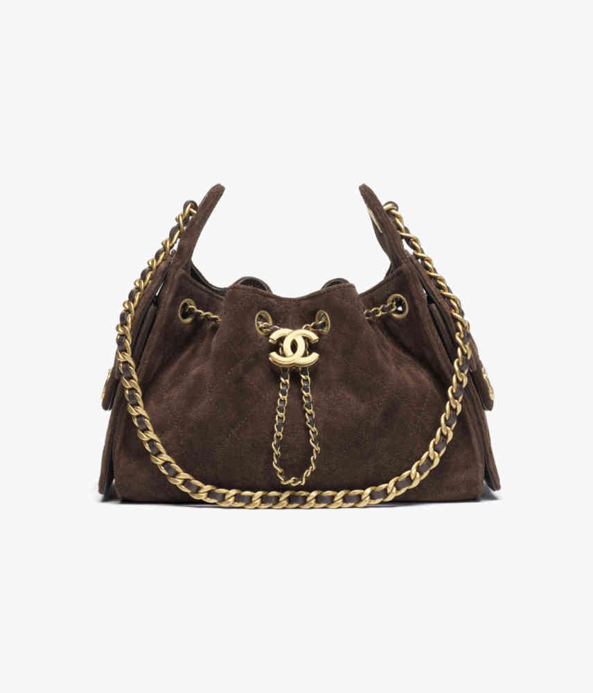 Dark Brown Chanel Maxi Wine Iconic Shoulder Bag