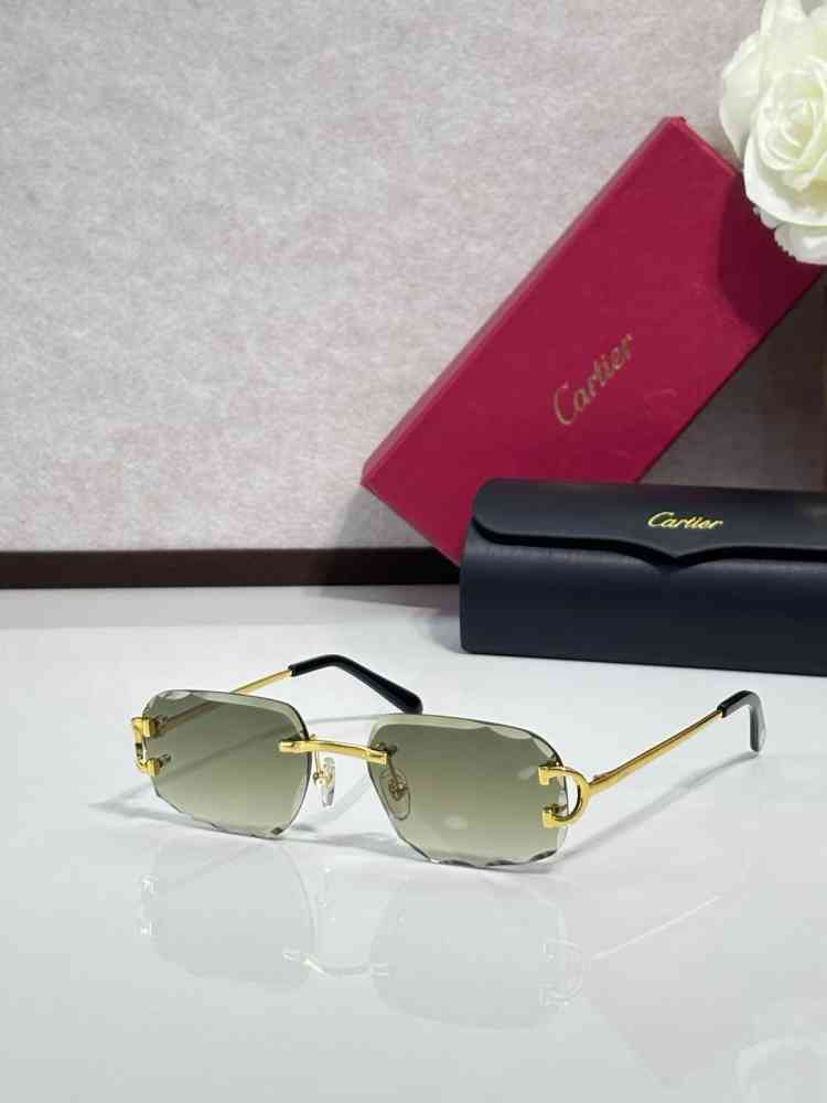 Green Cartier Colour Changing Lens Grey Premium Sunglasses