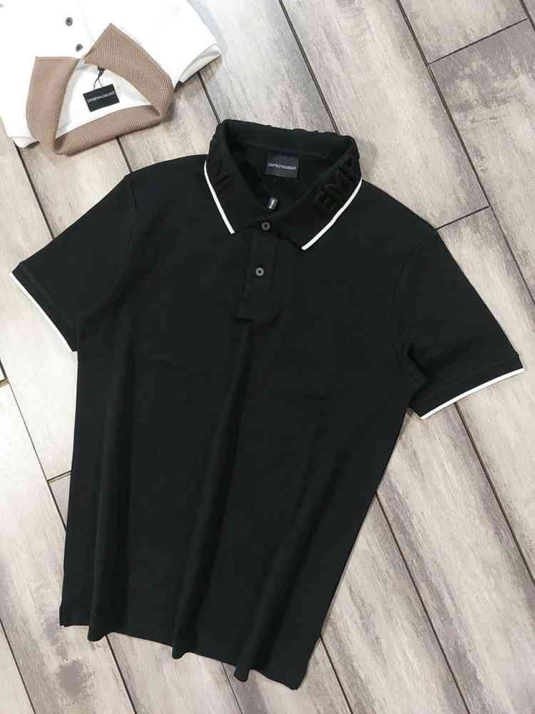 Emporio Armani Black Premium Quality Polo T-shirt-thumb-3
