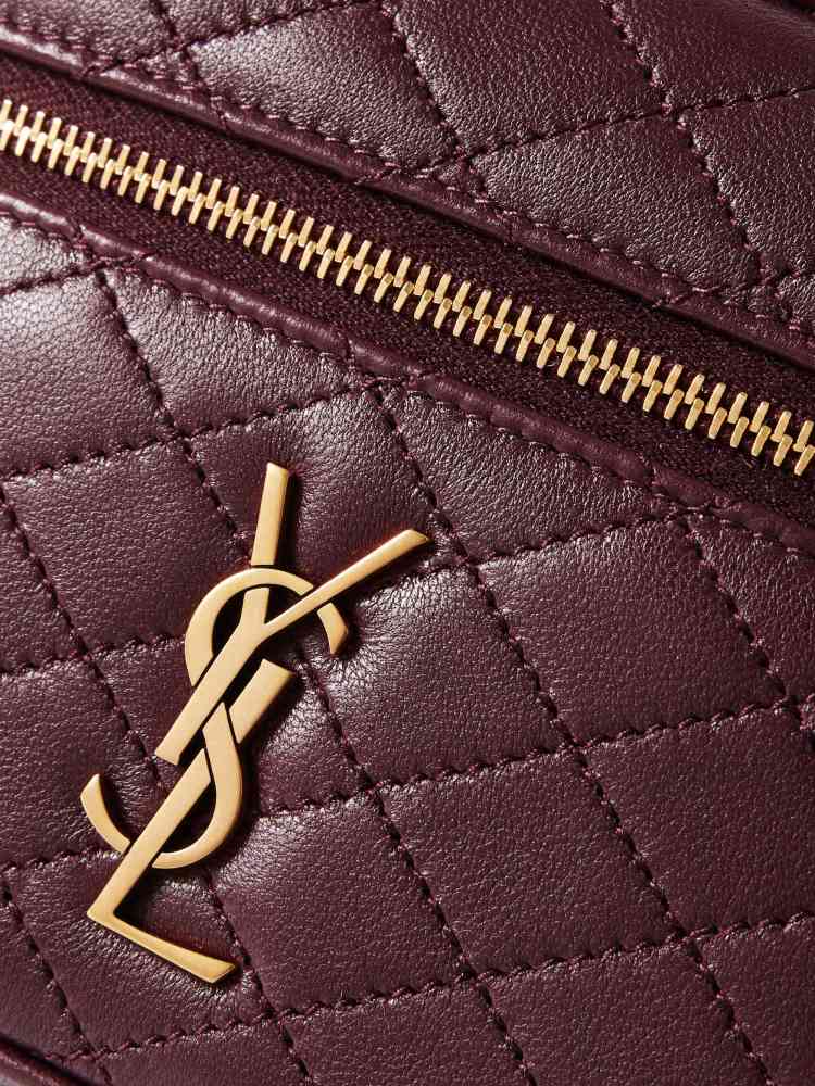 YSL Gaby Vanity Small Wine HandBag-5