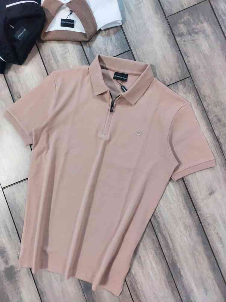 Brown Emporio Armani White Premium Quality Polo T-shirt