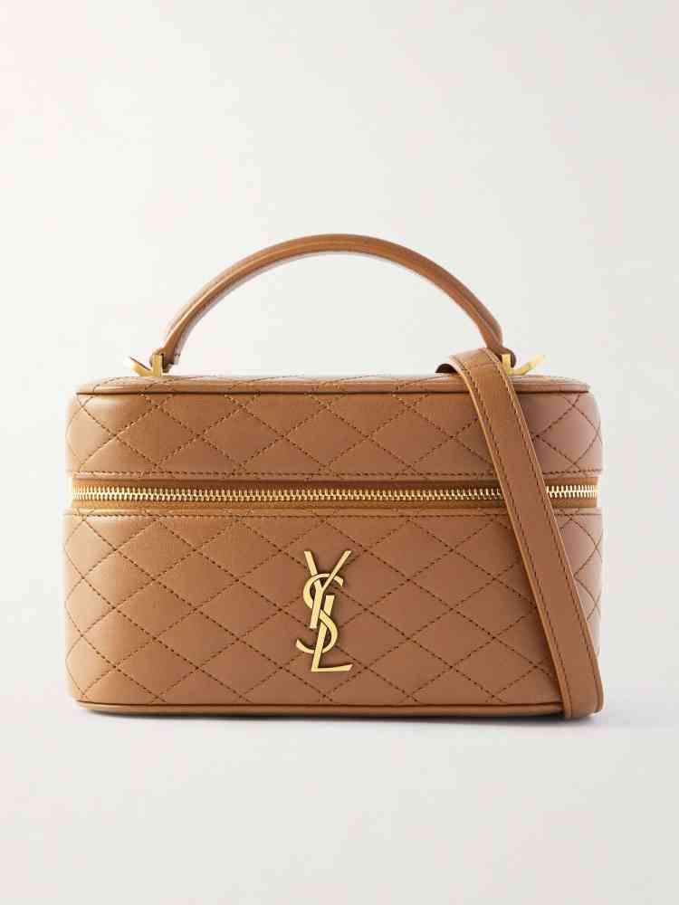 Brown YSL Gaby Vanity Small Black HandBag
