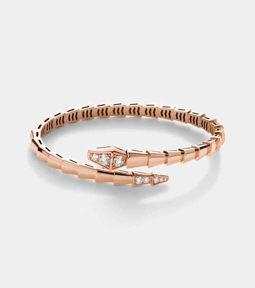Rose Gold Bvlgari Serpenti Viper 18k White Gold Bracelet