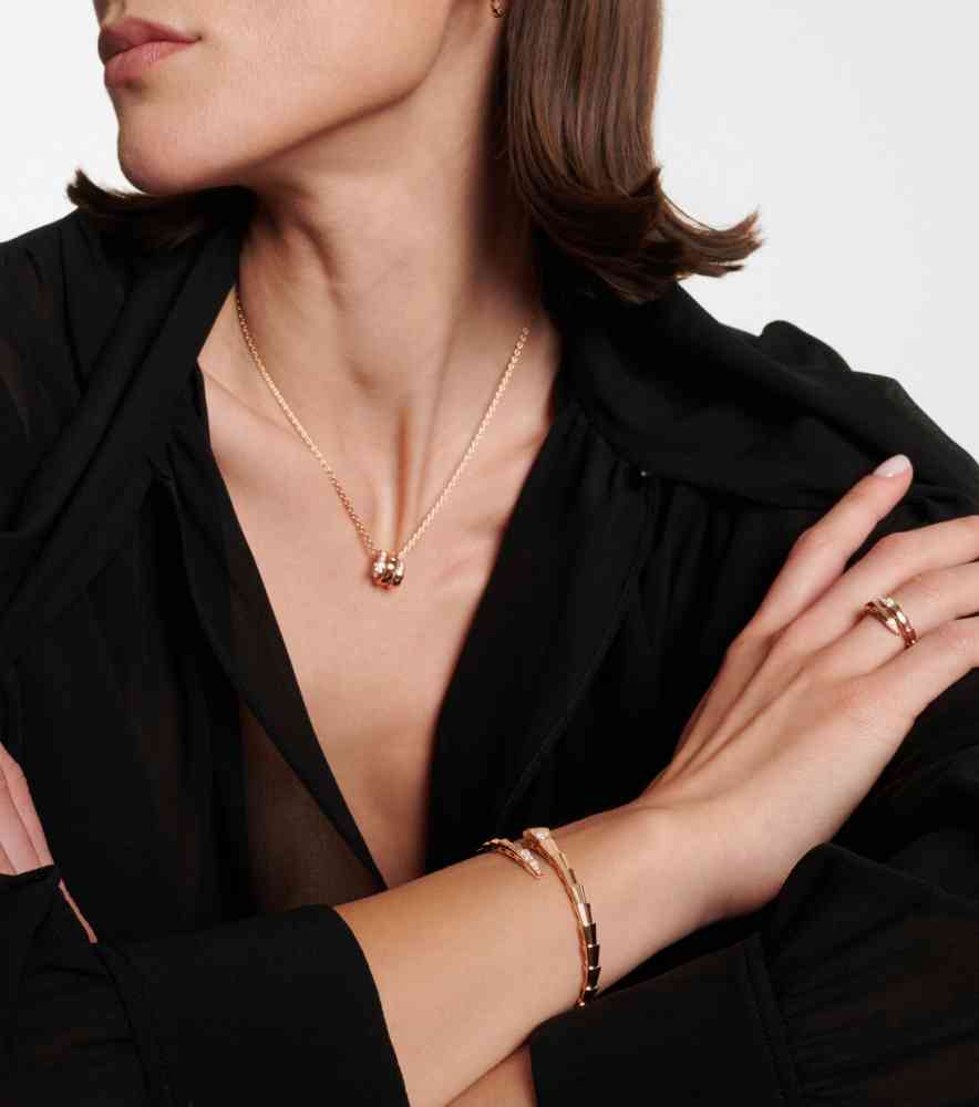Bvlgari Rose/Golden Serpenti Viper Bracelet-4