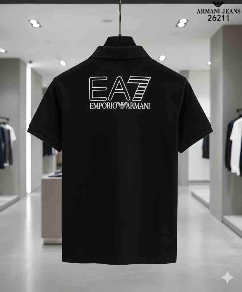 Emporio Armani Black Premium Quality Polo T-shirt-thumb-1