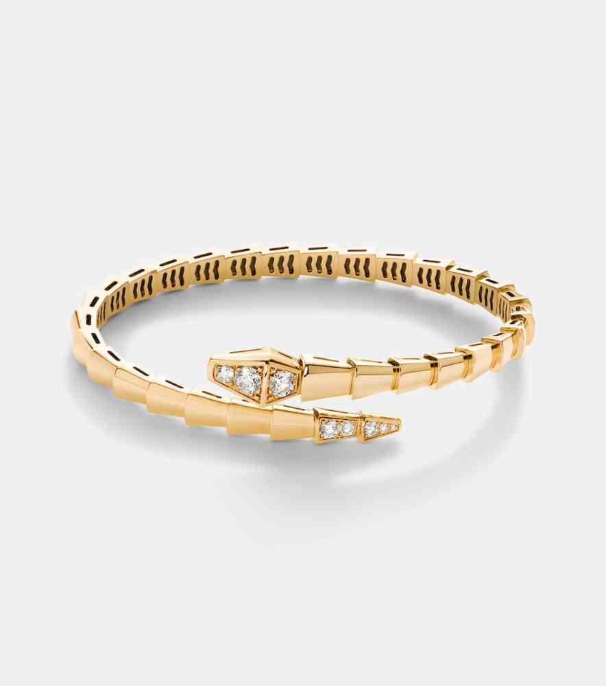 Golden Bvlgari Serpenti Viper 18k White Gold Bracelet