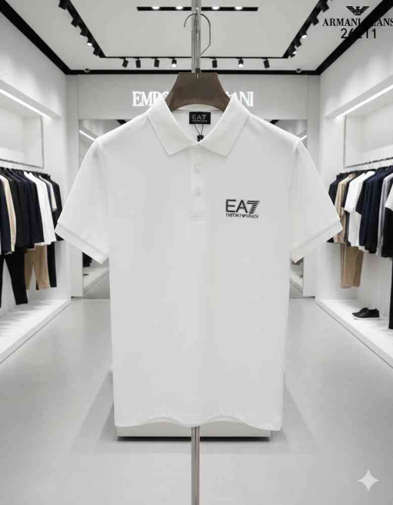 Emporio Armani White Premium Quality Polo T-shirt-2