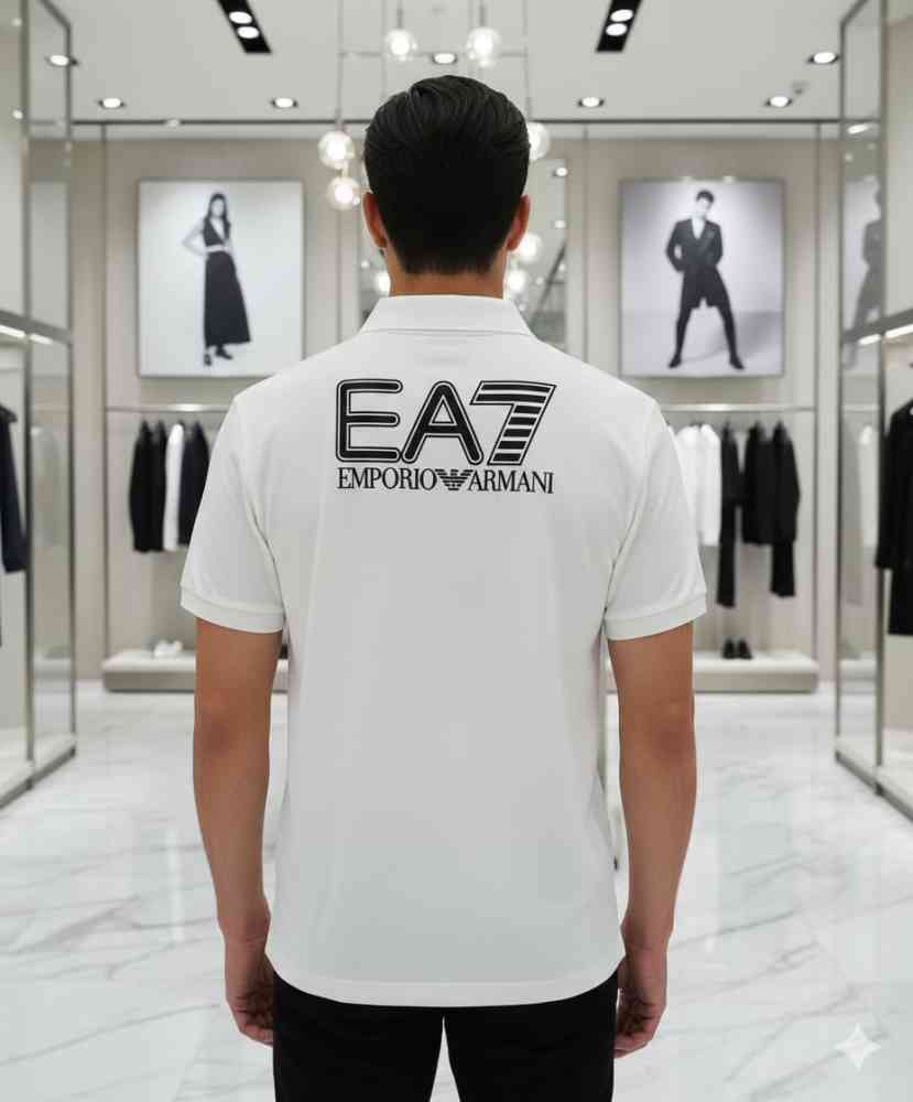 Emporio Armani White Premium Quality Polo T-shirt-1