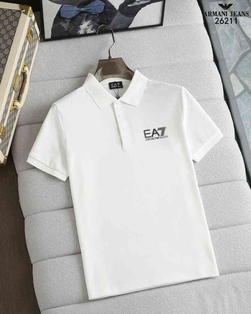 Emporio Armani White Premium Quality Polo T-shirt-3