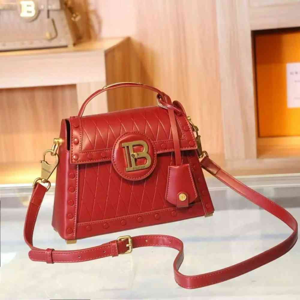 Red Balmain Brown Premium Quality HandBags