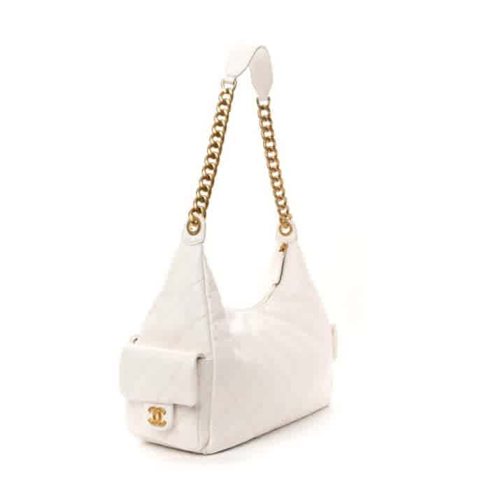 Chanel 25C White Premium Shoulder Bag-thumb-1