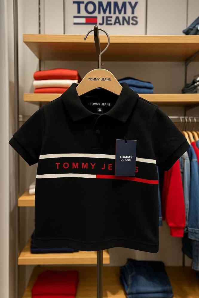 Tommy Hilfiger Black Kids Premium Quality T-shirt-thumb-1
