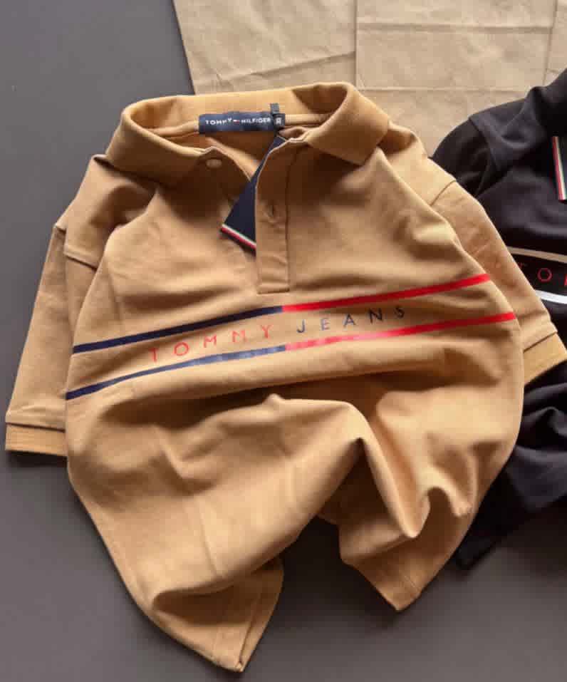Tommy Hilfiger Brown Kids Premium Quality T-shirt-1