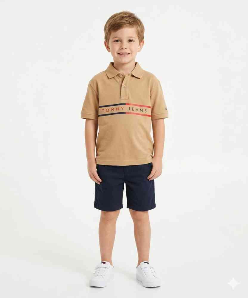 Brown Tommy Hilfiger Black Kids Premium Quality T-shirt