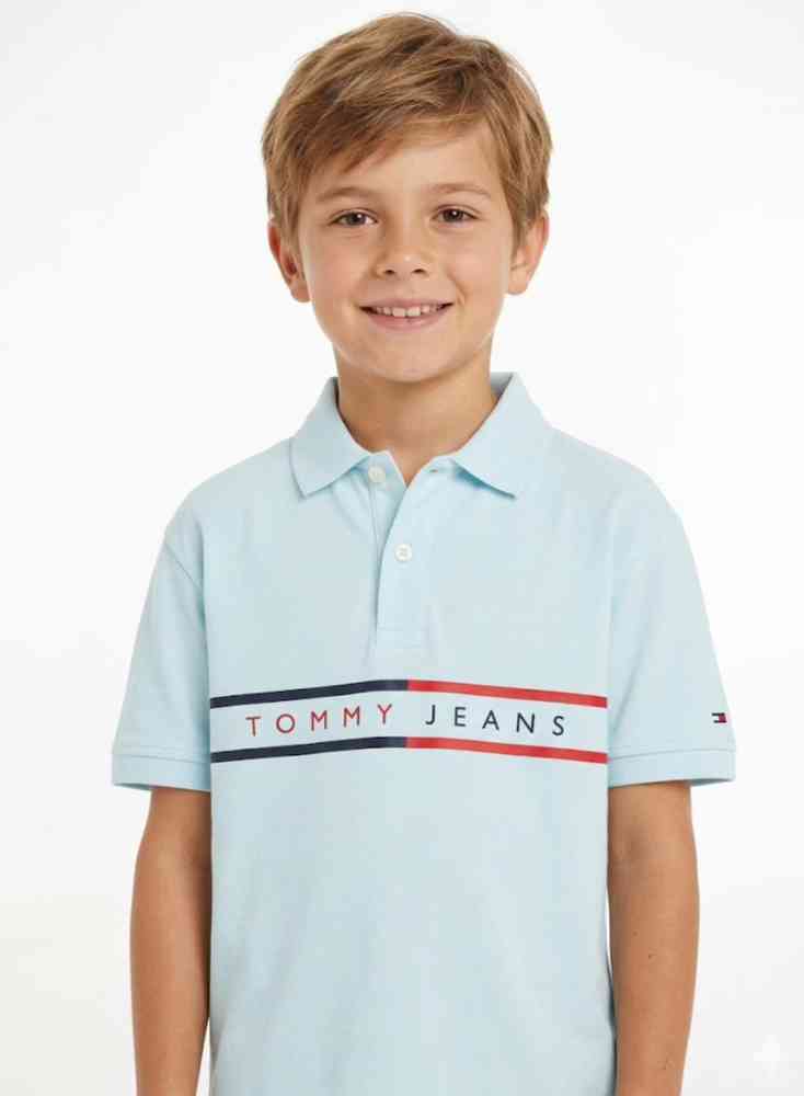 Sky Blue Tommy Hilfiger Black Kids Premium Quality T-shirt