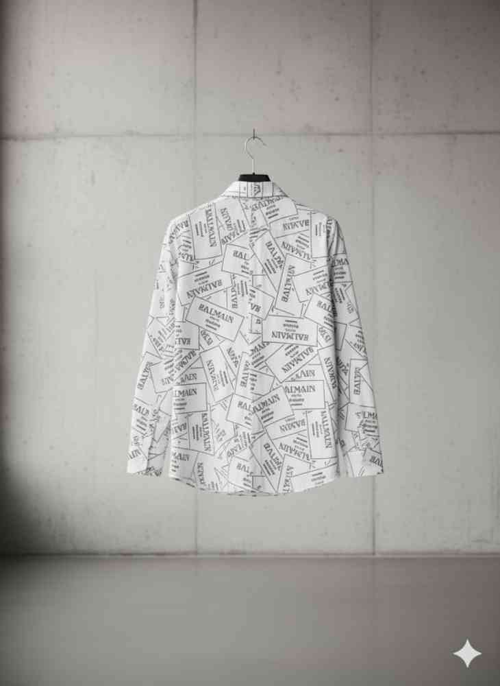 Balmain Embroidered White Premium Cotton Shirt-3