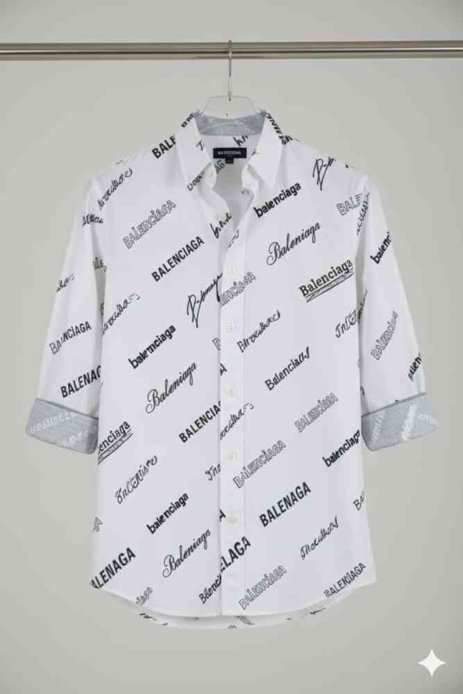 Balenciaga White Premium Quality Shirt-thumb-0