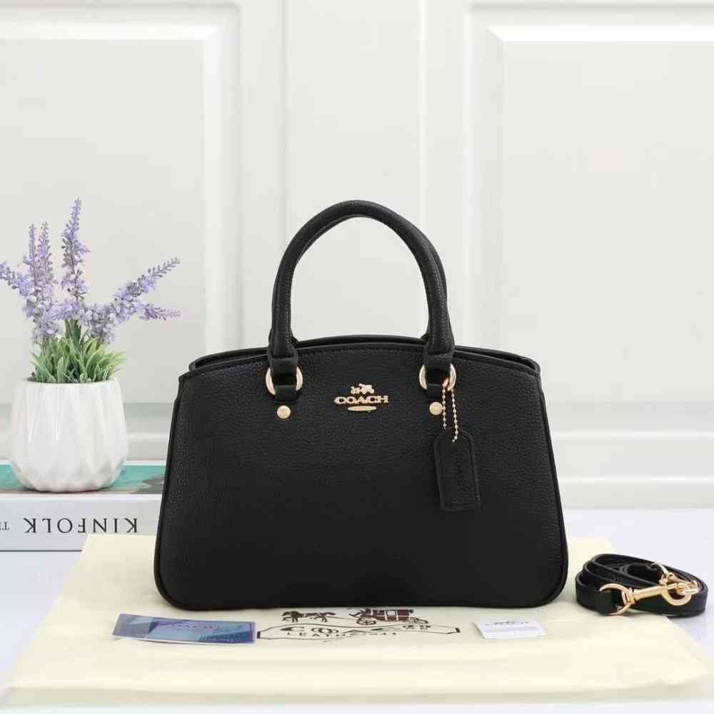 Coach C Logo Darcie Black HandBag-thumb-0