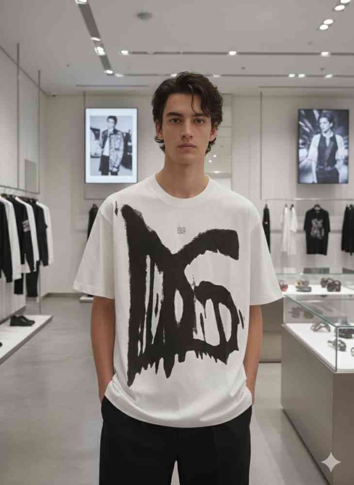 Dolce & Gabbana White Premium Quality T-shirt-thumb-4