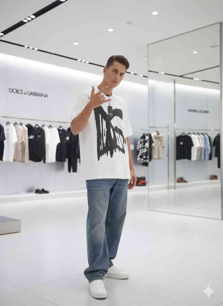 Dolce & Gabbana White Premium Quality T-shirt-thumb-6