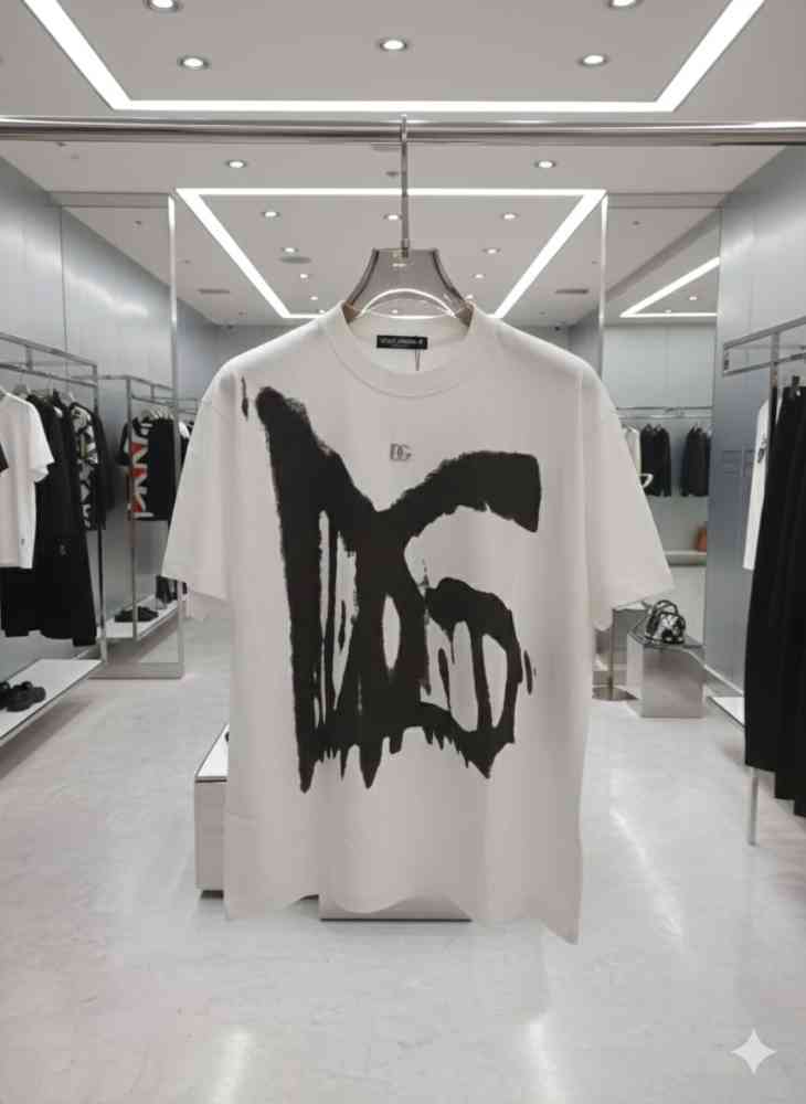 Dolce & Gabbana White Premium Quality T-shirt-thumb-3