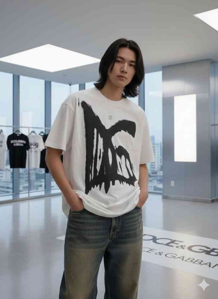Dolce & Gabbana White Premium Quality T-shirt-thumb-5