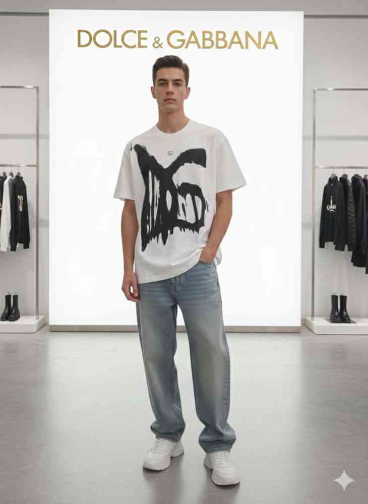 Dolce & Gabbana White Premium Quality T-shirt-thumb-0