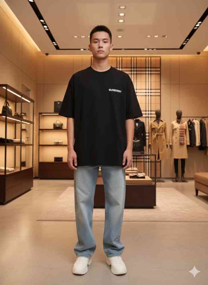 Burberry Black Premium Exclusive Polo T-shirt-thumb-1
