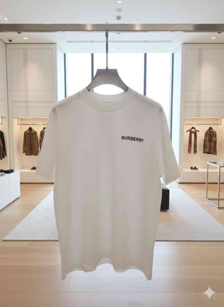 Burberry White Premium Exclusive Polo T-shirt-thumb-2
