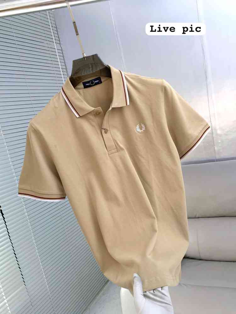 Fred Perry Embroidered logo Brown Premium T-shirt-thumb-1