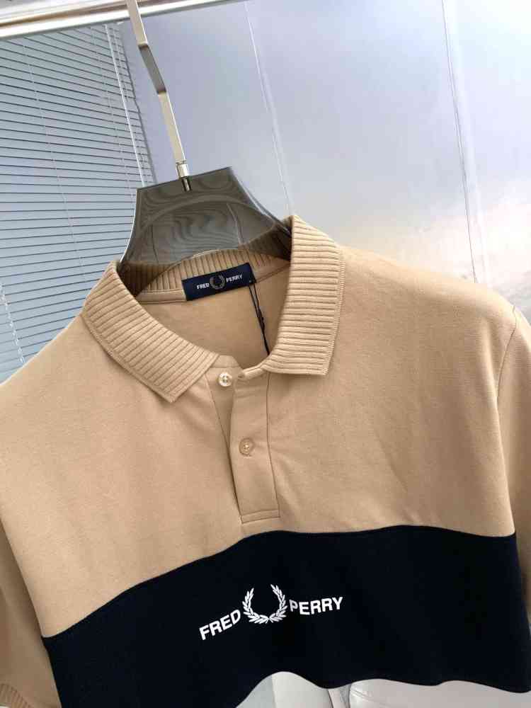 Fred Perry Embroidered logo Brown Premium T-shirt-thumb-2