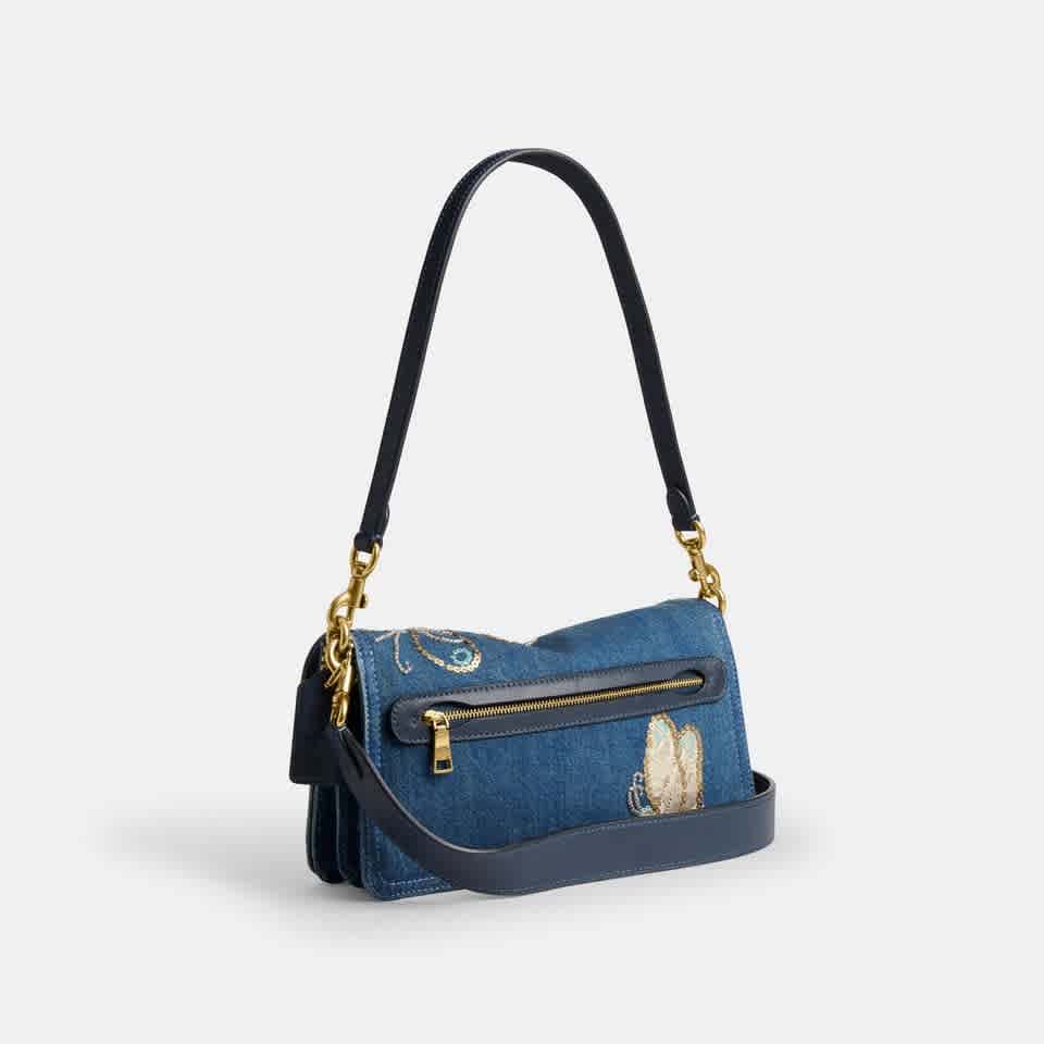 Coach Blue Tabby Shoulder Bag-thumb-3