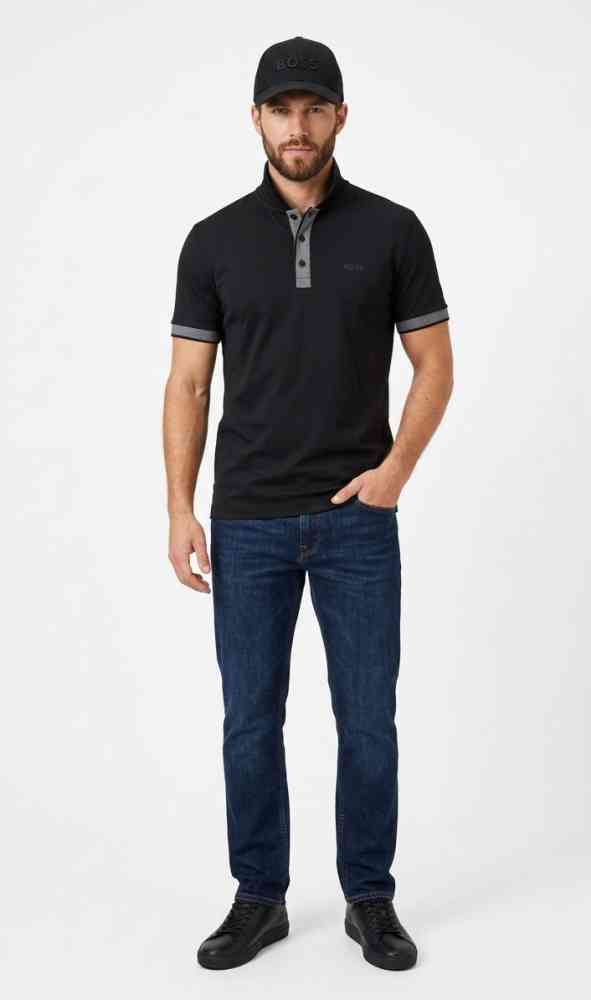 Black Hugo Boss Sky Blue Premium Quality Polo Tees