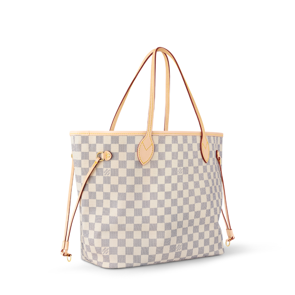 Louis Vuitton Neverfull White MM Tote Bag-thumb-1
