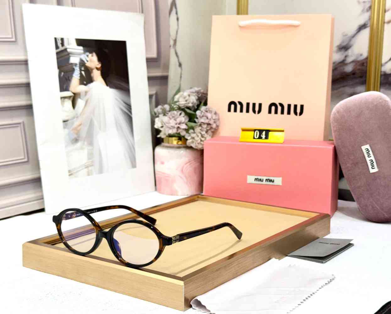 Miu Miu Brown Premium Women's Sunglasses-thumb-0