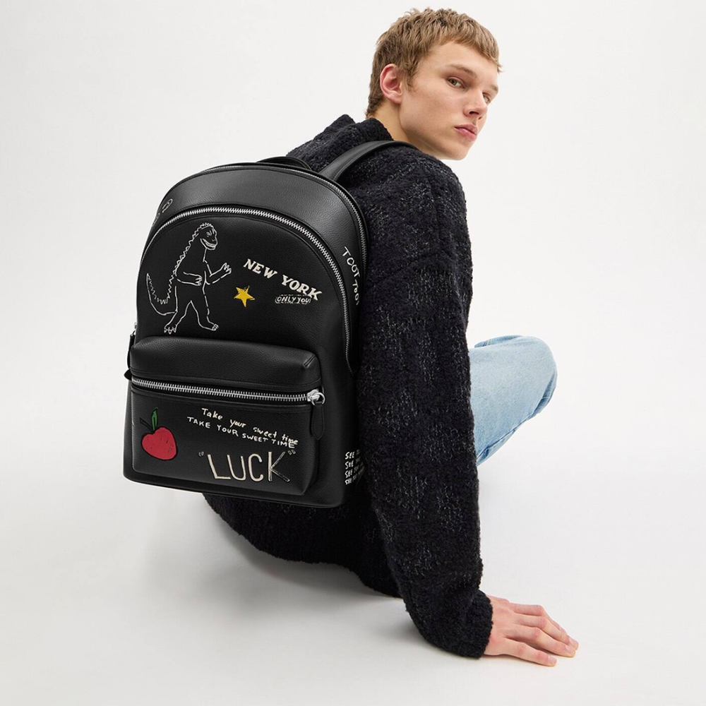 Coach Charter Backpack in Signature Leather-thumb-5