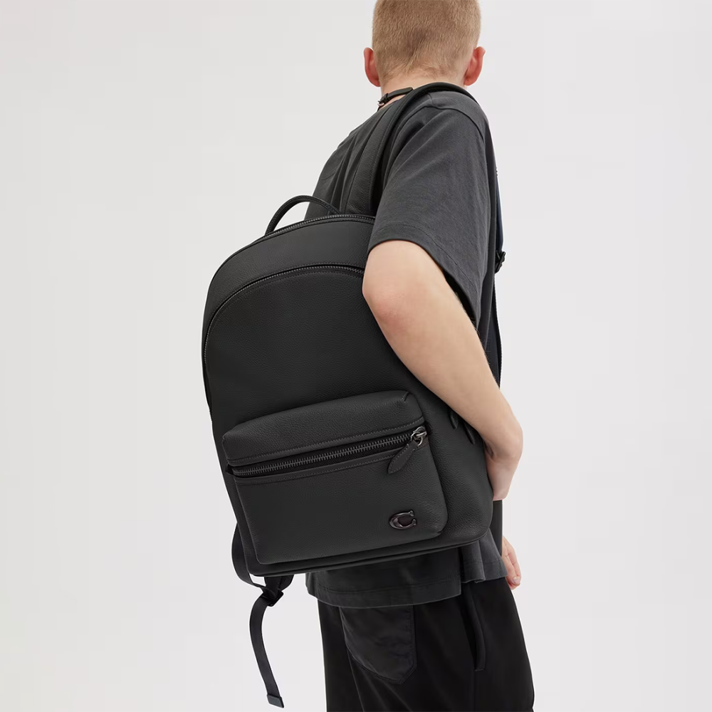 Coach Charter Backpack in Signature Leather-thumb-4