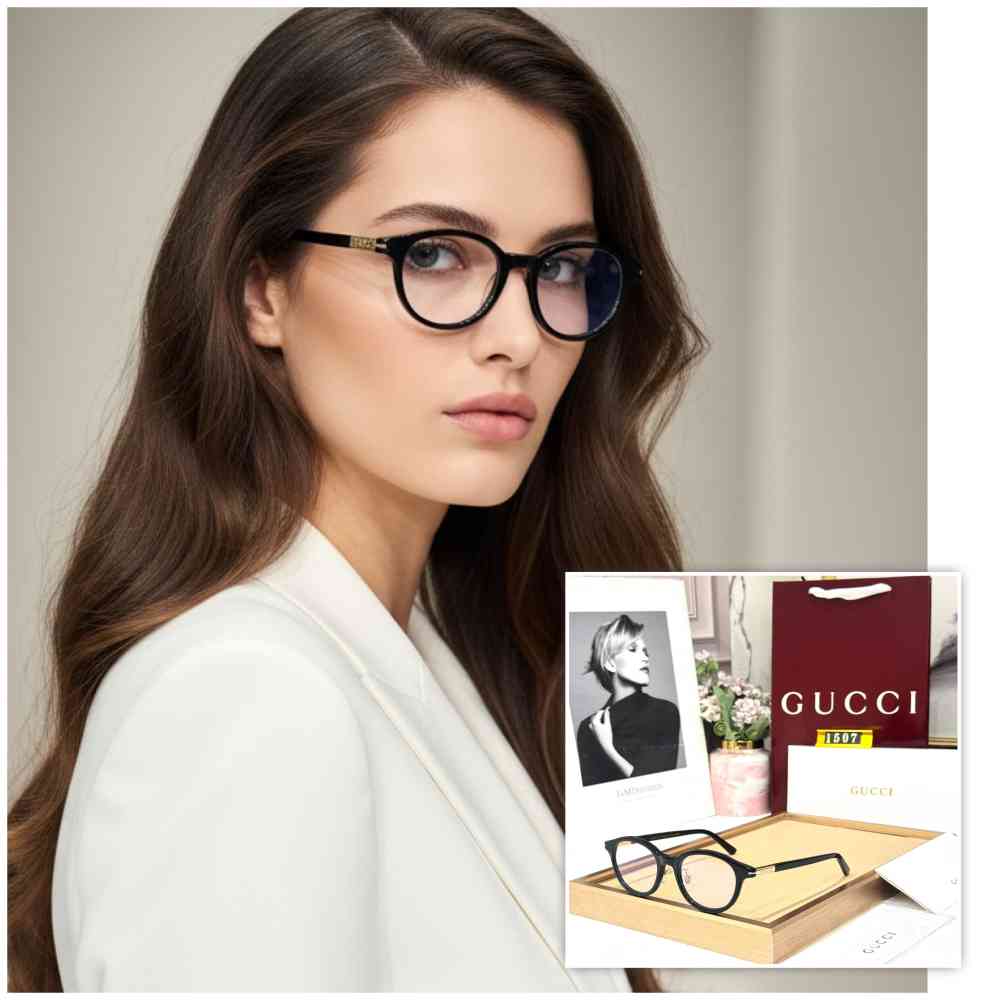 Gucci Black GG Women's Sunglasses-thumb-3